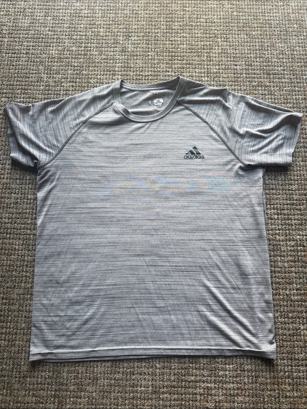 adidas Men's Light Gray Heather Athletic Short Sleeve Tee